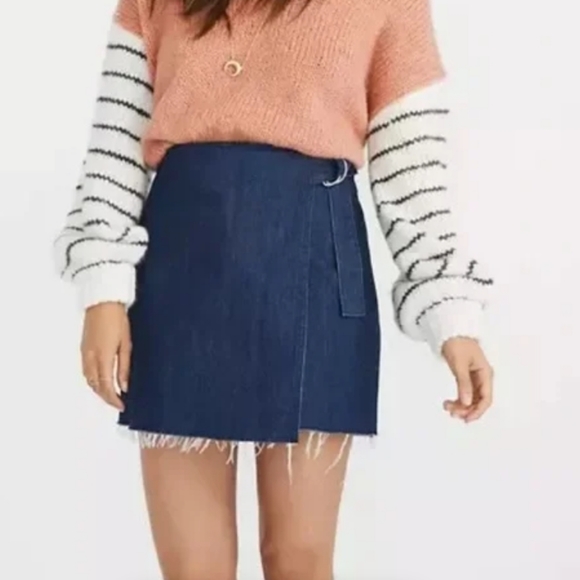 Madewell Dresses & Skirts - Madewell Denim Wrap Skirt